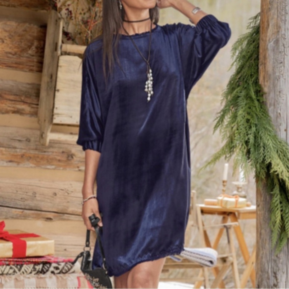Sundance Midnight Velvet Dress Whimsigoth Size Medium